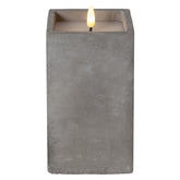 Szürke cement tégelyben kialakított LED gyertya.